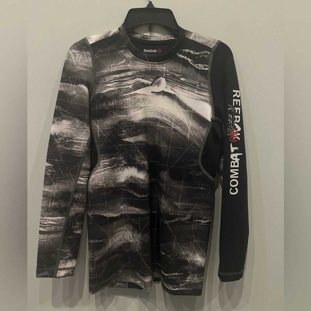 🔥RARE/REEBOK BY ADIDAS COMBAT MEN'S LONG SLEEVE SHIRT S96508 16U502 SIZE LARGE